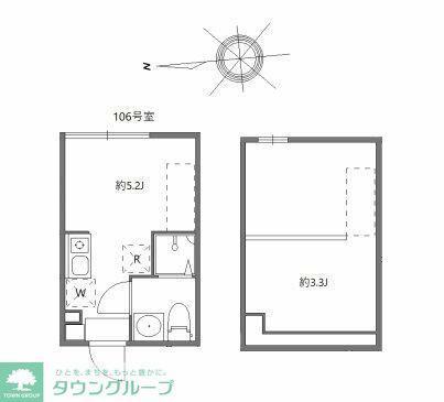 ハーモニーテラス浮間V(ワンルーム/1階)の間取り写真
