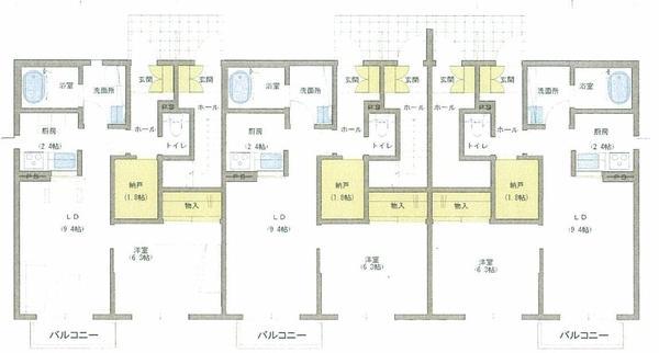 アンソレイエ(1LDK/1階)の間取り写真