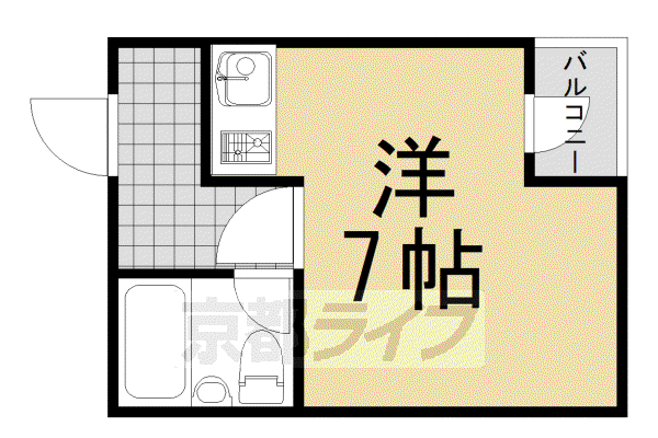 山田マンション(1K/3階)の間取り写真