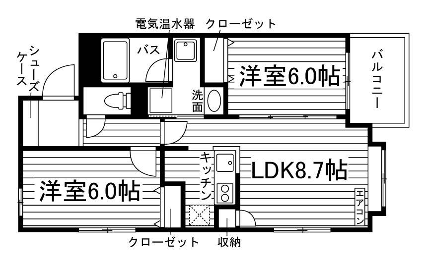 エルファロ76(2LDK/4階)の間取り写真