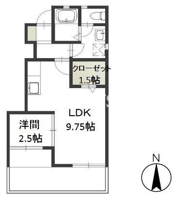 ボア・ラヴィーヌ(1LDK/1階)の間取り写真