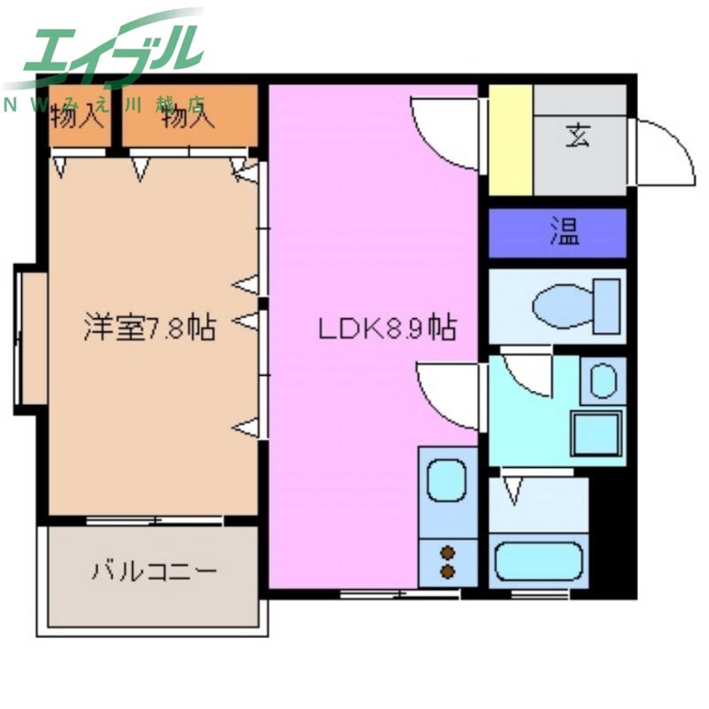 サイレンス上野(1LDK/1階)の間取り写真