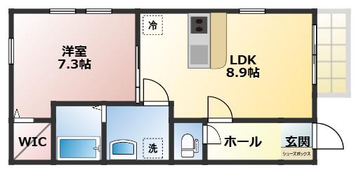 ハーミットクラブハウス トゥギャザー衣笠(1LDK/3階)の間取り写真