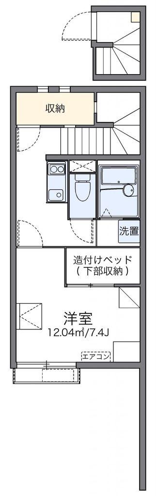 レオネクスト山茶花(1K/2階)の間取り写真