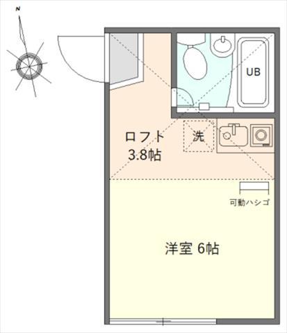 ユナイトステージHIRASAKU(ワンルーム/2階)の間取り写真