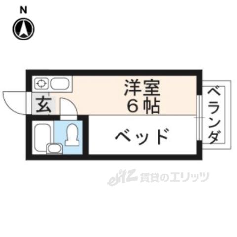 BEBEBETTY(ワンルーム/2階)の間取り写真