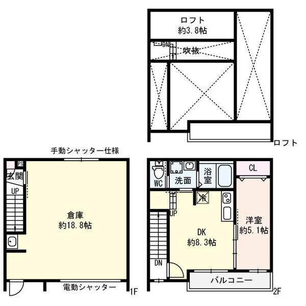 VIDE FELIZ TAKAIDA(1LDK/1階)の間取り写真