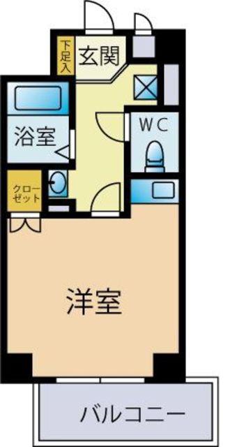 フォーラム薬大前(ワンルーム/3階)の間取り写真