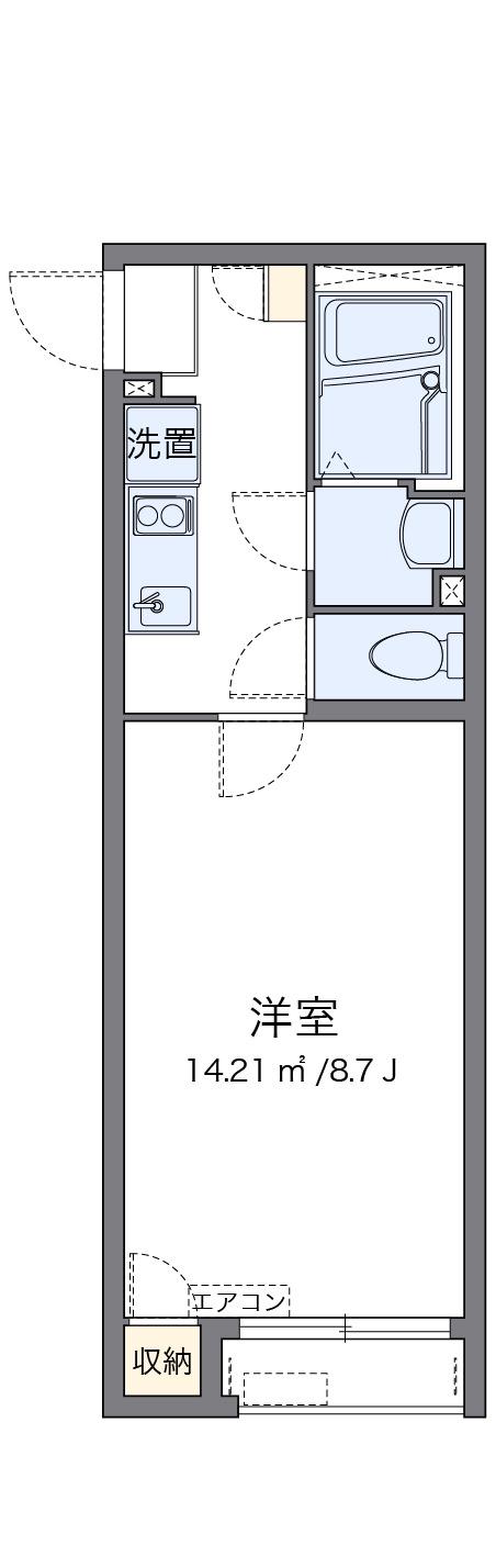 プレッツェモロ(1K/2階)の間取り写真