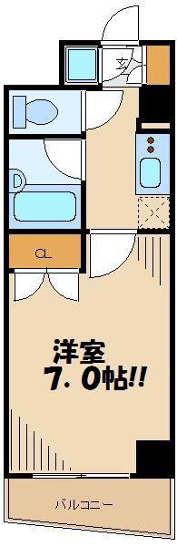 フェニックス高井戸南(1K/1階)の間取り写真