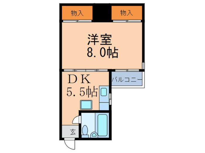 リアライズ中之島(1DK/3階)の間取り写真