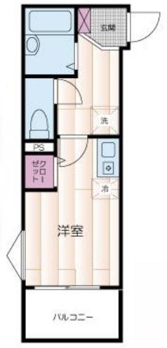 アイプロシティ梅島駅前(ワンルーム/2階)の間取り写真