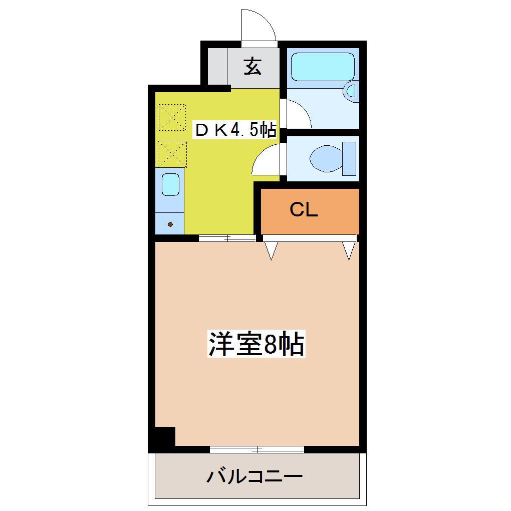 エルピソボニート(1DK/1階)の間取り写真