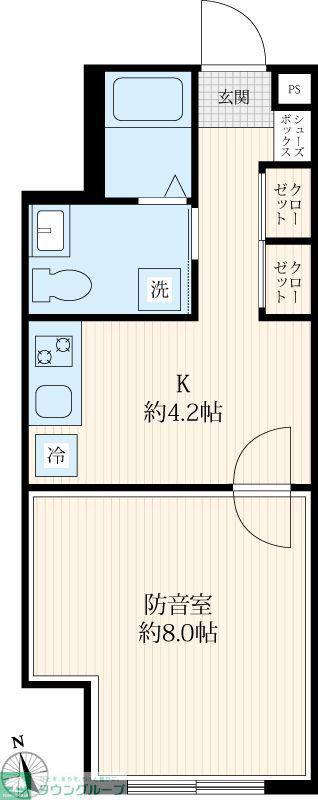 VORT高井戸西RESIDENCE(1K/2階)の間取り写真