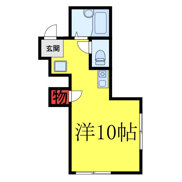 メゾンドヒル(ワンルーム/2階)の間取り写真