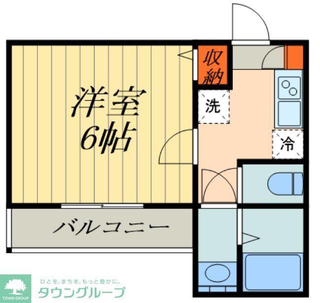 ウエストコート八木崎R(1K/1階)の間取り写真