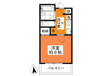 アドニス(1K/3階)の間取り写真