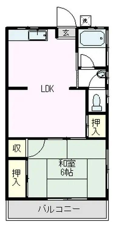 コーポラス秋山 1階階 間取り