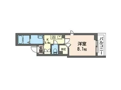 シャーメゾンゆりのき(1K/3階)の間取り写真