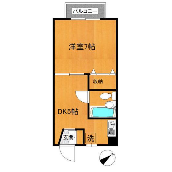 マザーグース久我山(1DK/1階)の間取り写真