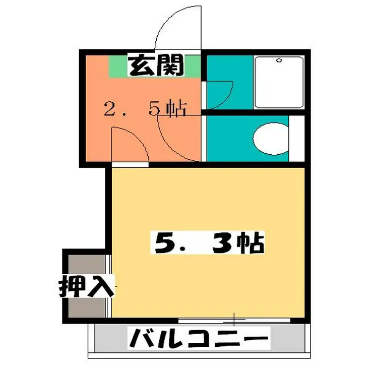 レオパレス南野 2階階 間取り