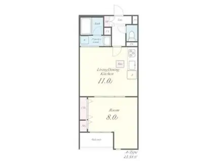 CHERIR牛野(1LDK/3階)の間取り写真