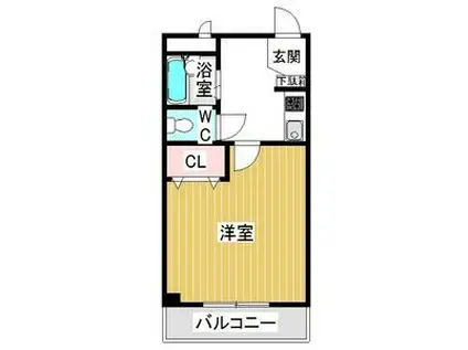 旭ビル(1K/4階)の間取り写真