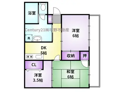 豊後ビル(3DK/2階)の間取り写真