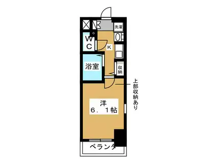 エステムコート京都烏丸II(1K/8階)の間取り写真