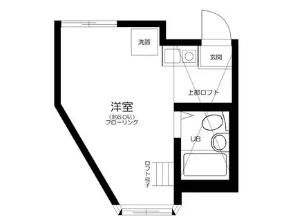 サンハイツ成田(ワンルーム/1階)の間取り写真