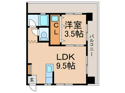 第2八千代コーポ(1LDK/1階)の間取り写真