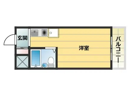 クリアキューブ姫路(ワンルーム/2階)の間取り写真