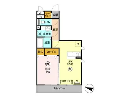 エスカーサ(1LDK/2階)の間取り写真