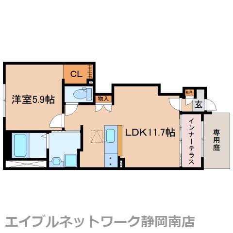 ロコ・ソラーレ(1LDK/1階)の間取り写真