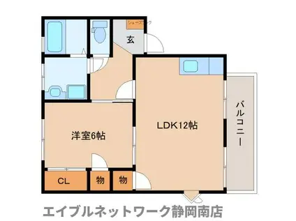 パレ・セレーナG(1LDK/2階)の間取り写真