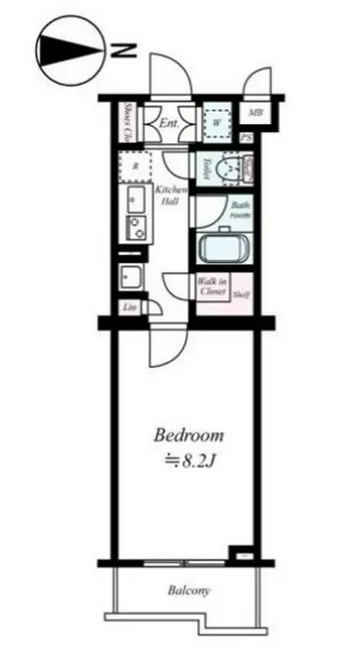 ルーブル新宿西落合八番館 2階階 間取り