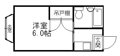 シティライフ柏原(1K/3階)の間取り写真