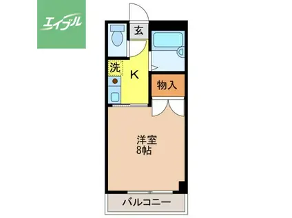 TABLEAU DE KUSUMI(1K/4階)の間取り写真