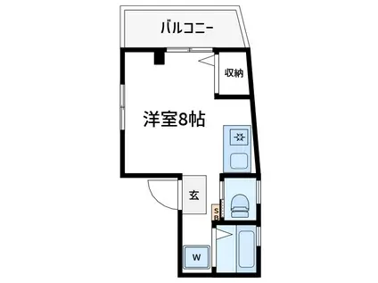 リベール弥生(ワンルーム/4階)の間取り写真