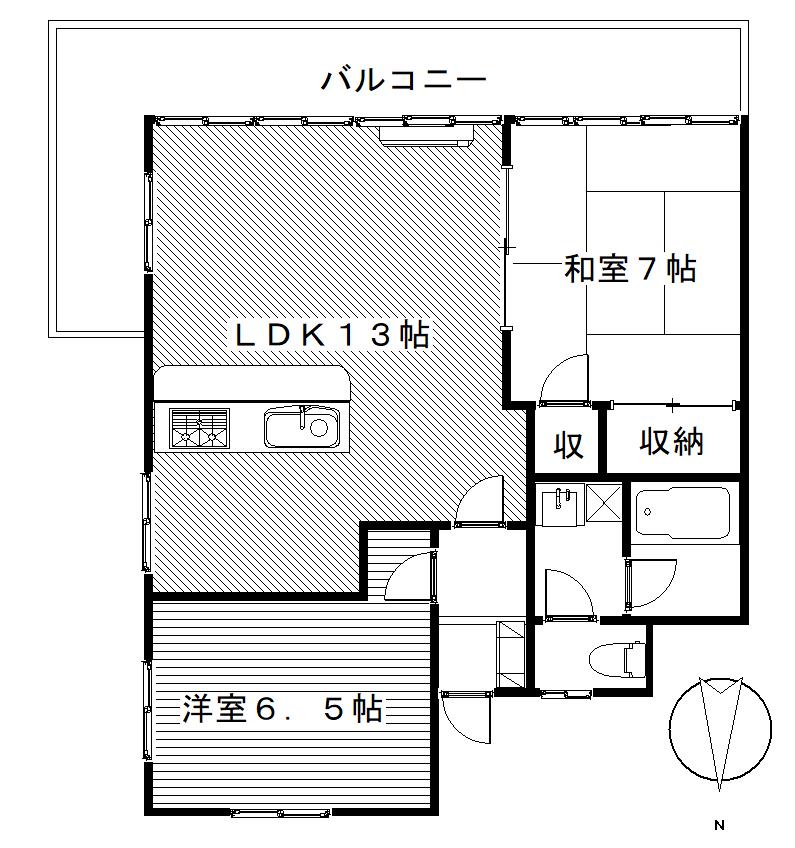 フレアプランドール(2LDK/2階)の間取り写真