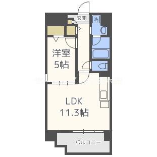 海老江サンライズ(1LDK/6階)の間取り写真