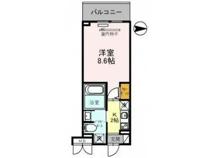 MSマンション長栄寺(1K/6階)の間取り写真