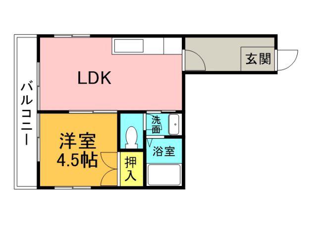広島セントラルビル(1LDK/2階)の間取り写真