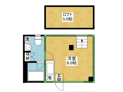 千種ハウス(ワンルーム/3階)の間取り写真