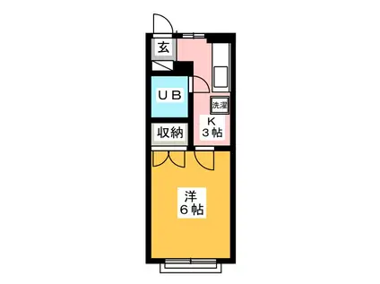サンピア南林間(1K/3階)の間取り写真