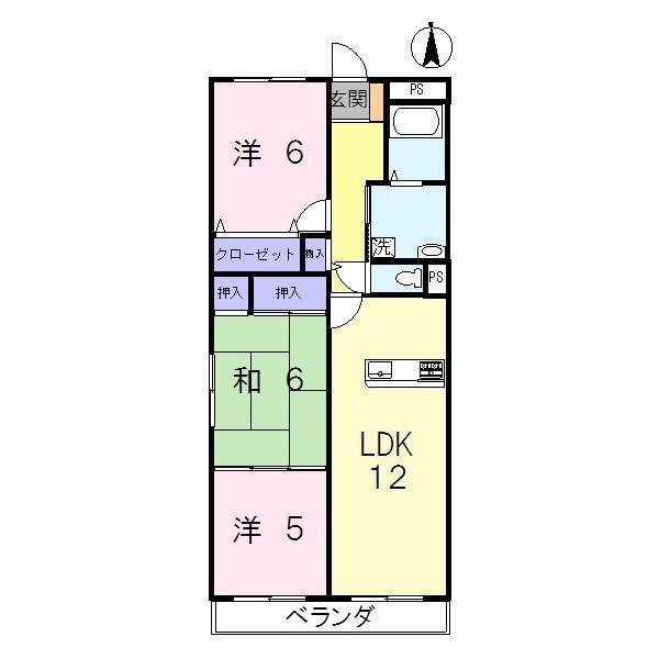 マンションヒット 2F(3LDK/2階)の間取り写真