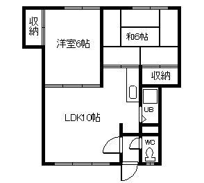 南9.26ハイツ(2LDK/1階)の間取り写真