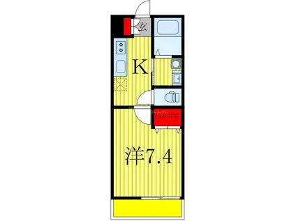 MAISON CLAIRE南柏(1K/2階)の間取り写真