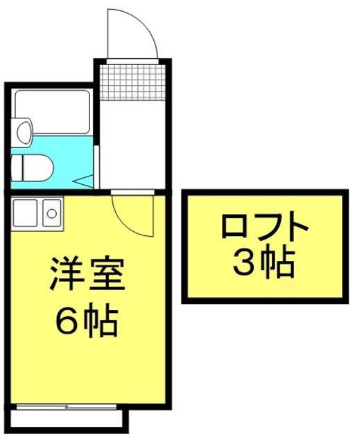スカイピアみずほ台(ワンルーム/1階)の間取り写真