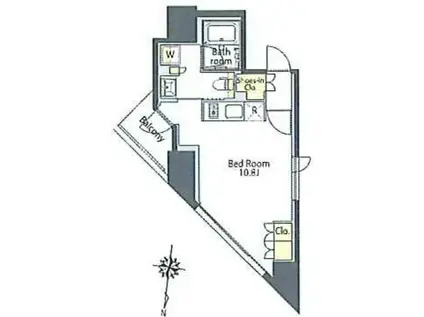 プライムメゾン本郷(ワンルーム/8階)の間取り写真